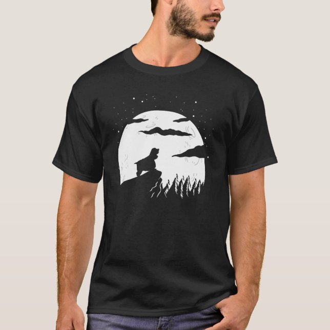 T-shirt Cocker Spaniel and Mountain (Devant)