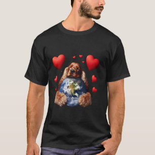 T-shirt Cocker Spaniel Anglais Jour de la Terre Câlin Amou