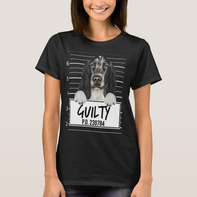 T-shirt Cocker Spaniel Anglais Photo D'identité Chien Coup (Devant)