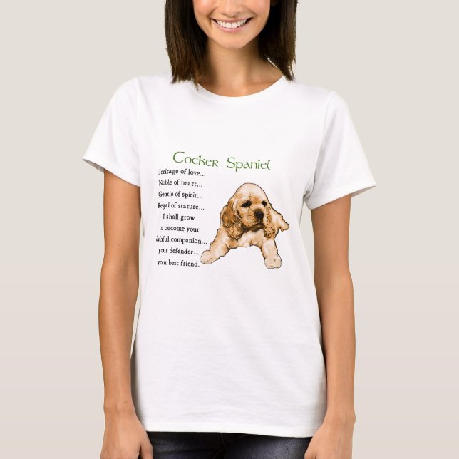 T-shirt Cocker Spaniel Art Cadeaux (Devant)
