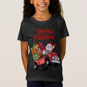 T-Shirt Cocker Spaniel Avec Le Père Noël Dans Le Chien De