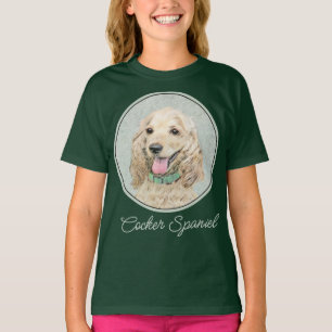 T-shirt Cocker Spaniel Buff Paining - Original Chien Art T