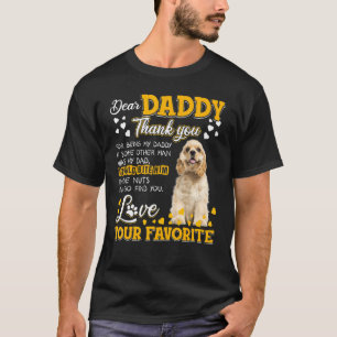 T-shirt Cocker Spaniel Cher Papa Merci D'Être Mon D