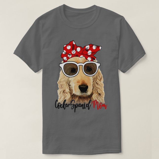 T-shirt Cocker Spaniel Chien Chemise Cocker Espagnol Maman (Design devant)