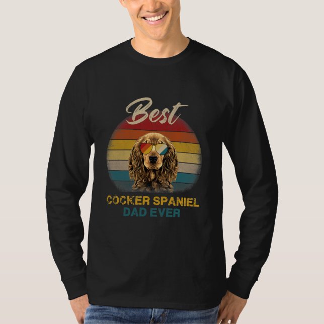 T-shirt Cocker Spaniel Chien Meilleur Papa Jamais Père Jou (Devant)