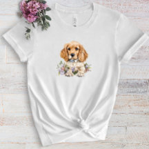 Cocker Spaniel Chiot Pet Aquarelle Flower