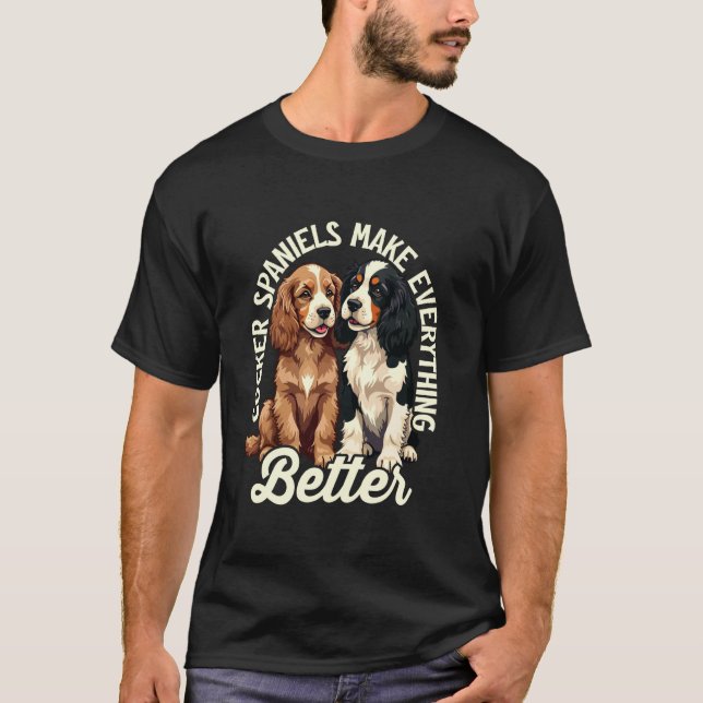T-shirt Cocker Spaniel Cocker Spaniel Anglais Amoureux de  (Devant)