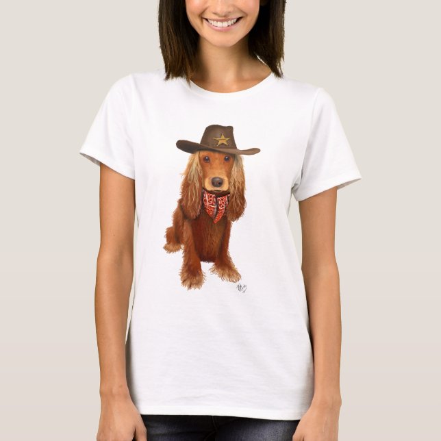 T-shirt Cocker Spaniel Cowboy 2 (Devant)