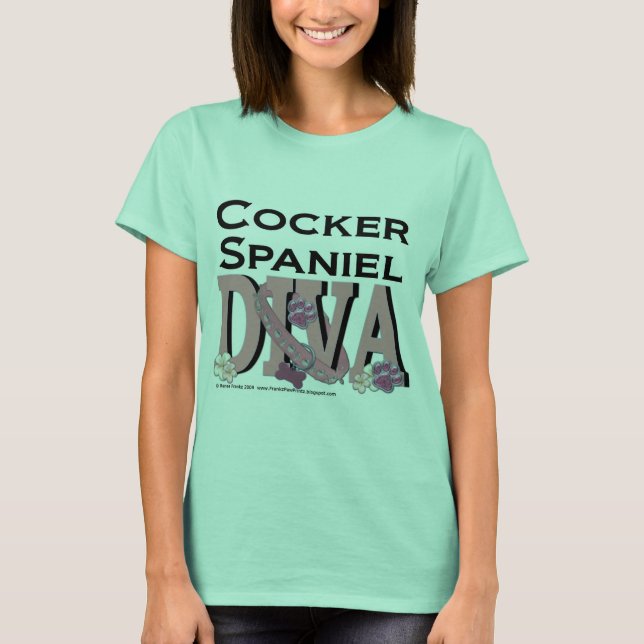 T-shirt Cocker Spaniel DIVA (Devant)