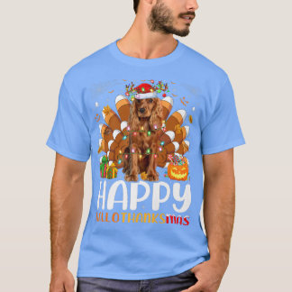 T-shirt Cocker Spaniel Dog Halloween Christmas Happy Hallo