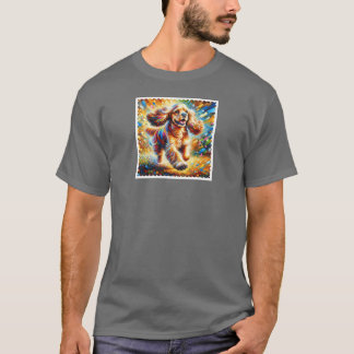 T-shirt Cocker Spaniel Dog Portrait Acrylic Art Print Pet
