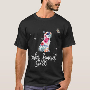 T-shirt Cocker Spaniel Girl Funny Cocker Spaniel Chien