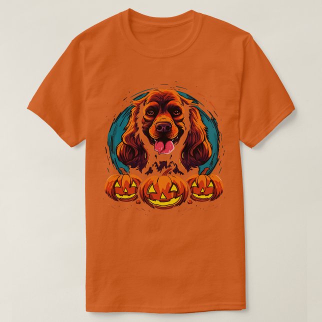 T-shirt Cocker Spaniel Halloween (Design devant)
