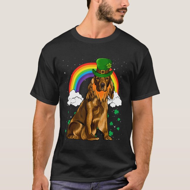 T-shirt Cocker Spaniel Jour de la Saint Patrick Leprechaun (Devant)