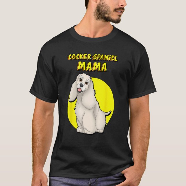 T-shirt Cocker Spaniel Mama Buff Cocker Spaniel Dog Mother (Devant)
