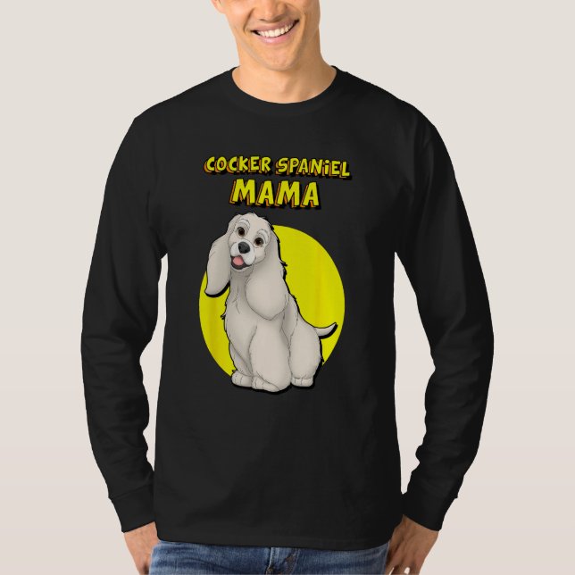 T-shirt Cocker Spaniel Mama Buff Cocker Spaniel Dog Mother (Devant)