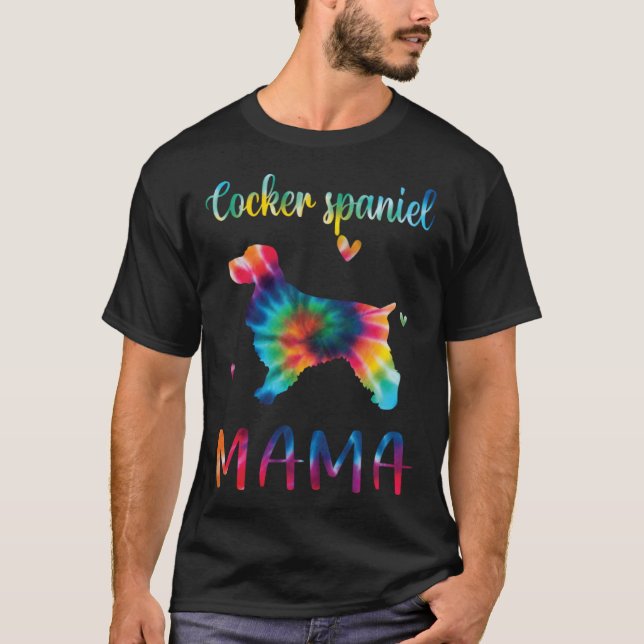 T-shirt Cocker Spaniel Mama Tie Dye Dog Mom Mothers Day (Devant)