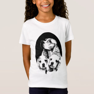T-Shirt Cocker Spaniel Maman chiots chiens art