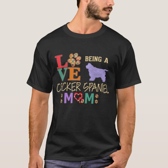 T-shirt Cocker Spaniel Maman Pour Cocker Spaniel Amoureux  (Devant)