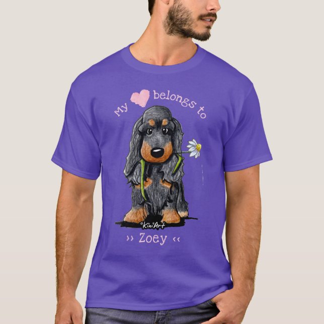 T-shirt Cocker Spaniel Mon Coeur Appartient À (Devant)