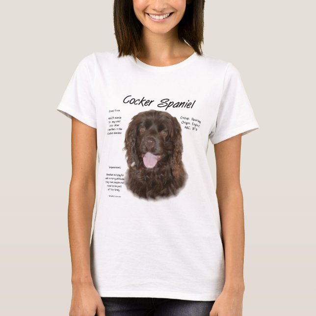 T-shirt Cocker Spaniel (né) Histoire Design (Devant)