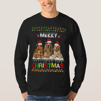 T-shirt Cocker Spaniel Noël Noël Noël cadeau Noël