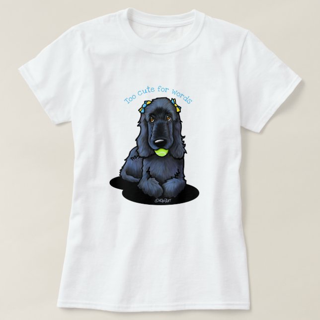 T-Shirt Cocker Spaniel Noir (Design devant)
