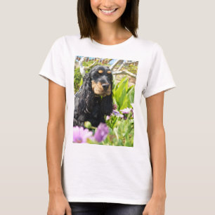 T-shirt cocker-spaniel-noir et tan