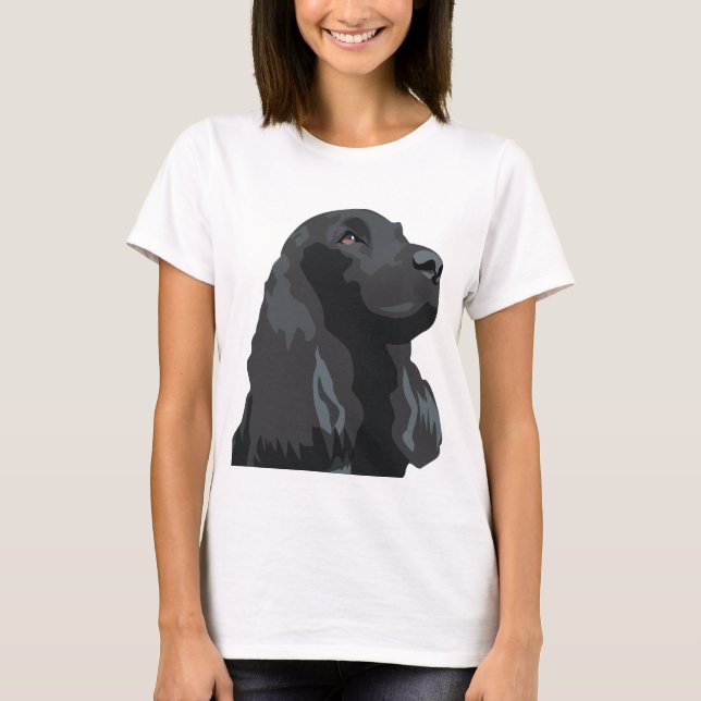 T-shirt Cocker Spaniel - Noir - Modèles de race de base (Devant)