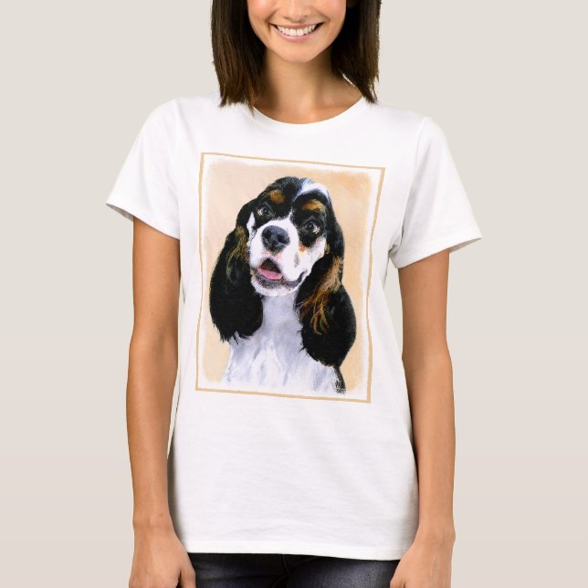 T-shirt Cocker Spaniel (Parti) Peinture - Art Chien origin (Devant)