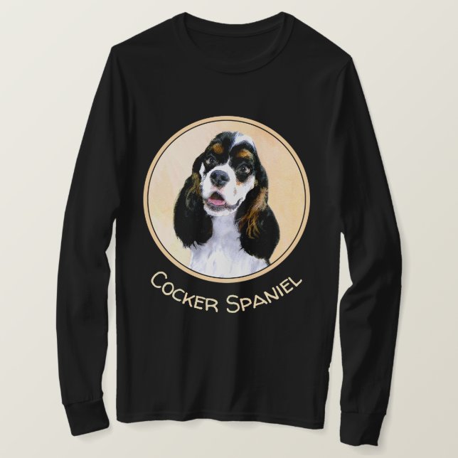 T-shirt Cocker Spaniel (Parti) Peinture - Art Chien origin (Design devant)