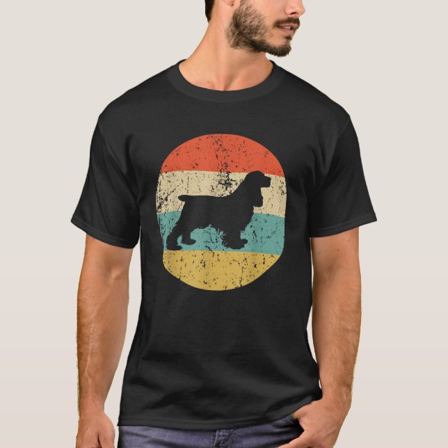 T-shirt Cocker Spaniel Rétro Cocker Spaniel Chien  (Devant)