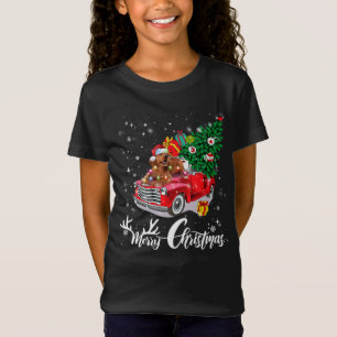 T-Shirt Cocker Spaniel Rides Camion Rouge Pajama de Noël