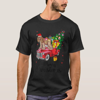 T-shirt Cocker Spaniel Rides Camion Rouge Pajama de Noël T