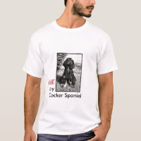 Cocker Spaniel Sketch sur Chemise à manches courte