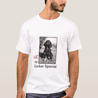T-shirt Cocker Spaniel Sketch sur Chemise à manches courte