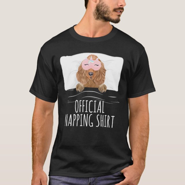 T-shirt Cocker Spaniel Unicorne Masque de sommeil Officiel (Devant)