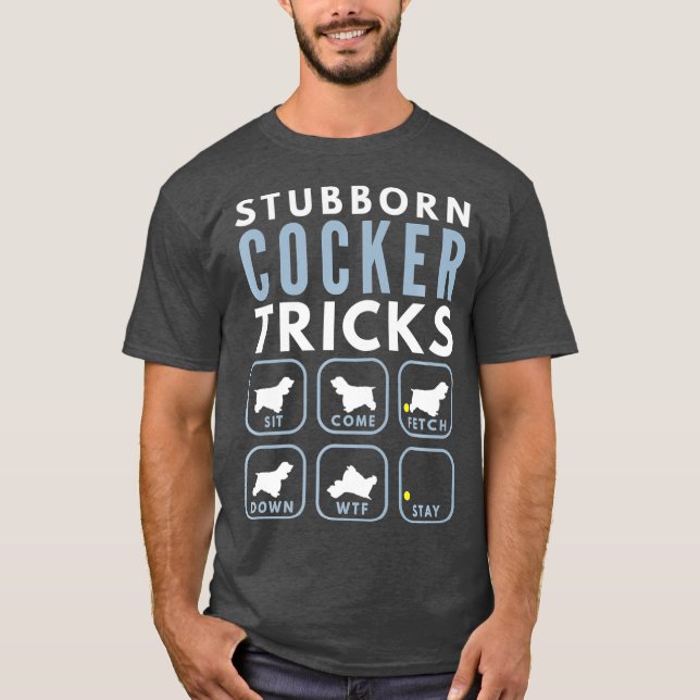 T-shirt Cocker têtu Trucs espaniens - Entraînement de chie (Devant)