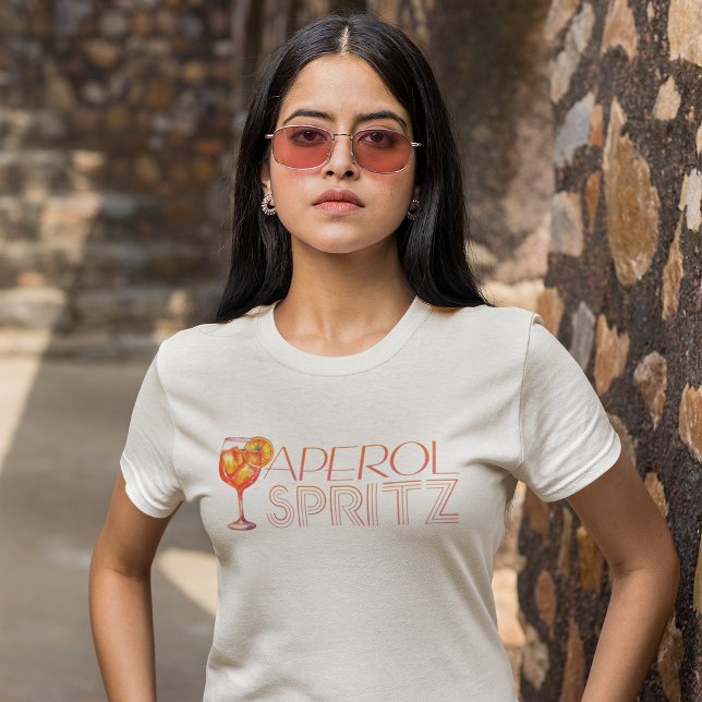 T-shirt Cocktail Aquarelle Aperol Spritz  (Créateur téléchargé)
