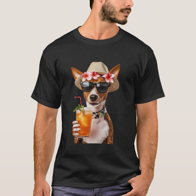 T-shirt Cocktail Basenji (Devant)