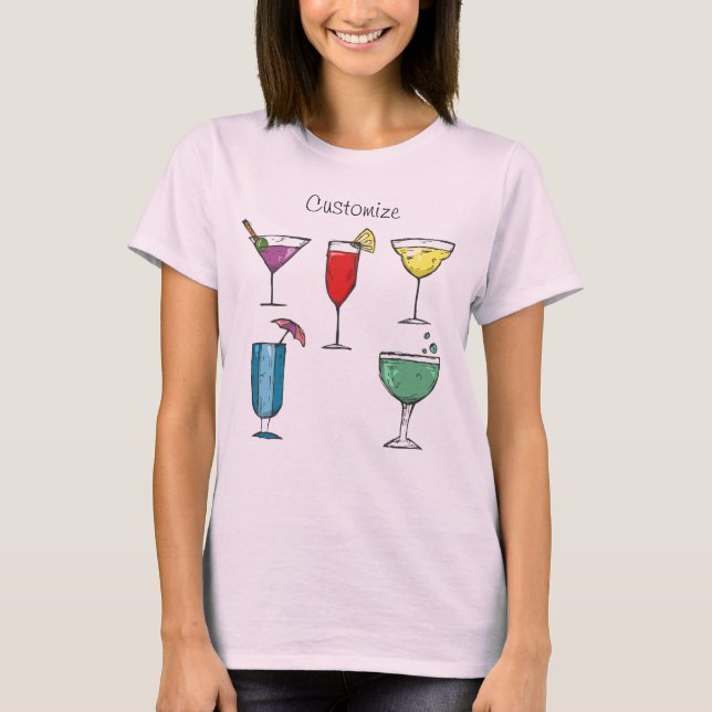 T-shirt Cocktail Boisson Assortiment Thunder_Cove (Devant)