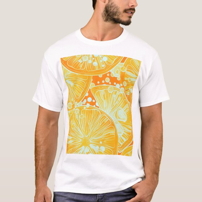 T-shirt Cocktail Citrus : Motif d'eau étincelante (Devant)