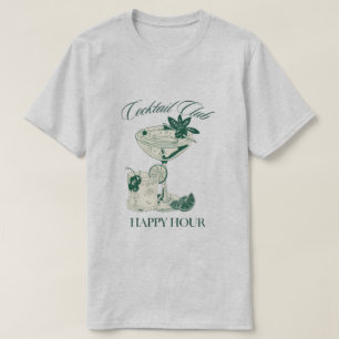 T-shirt "Cocktail Club Happy Hour"  Tee pour les amateurs 