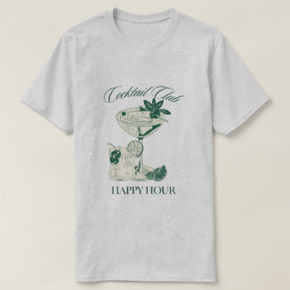 T-shirt "Cocktail Club Happy Hour"  Tee pour les amateurs 