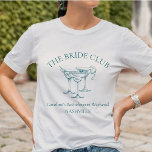 T-shirt Cocktail de fête de bachelorette sur mesure Social<br><div class="desc">Préparez-vous à siroter un cocktail avec notre T-Shirt sur mesure Bachelorette Party! Ce design chic et ludique est parfait pour toute future mariée et son équipe. Doté d'élégantes lunettes à martini et d'un texte personnalisable, ce maillot est un must pour votre week-end de bachelorette ou fête de mariée. Que vous...</div>