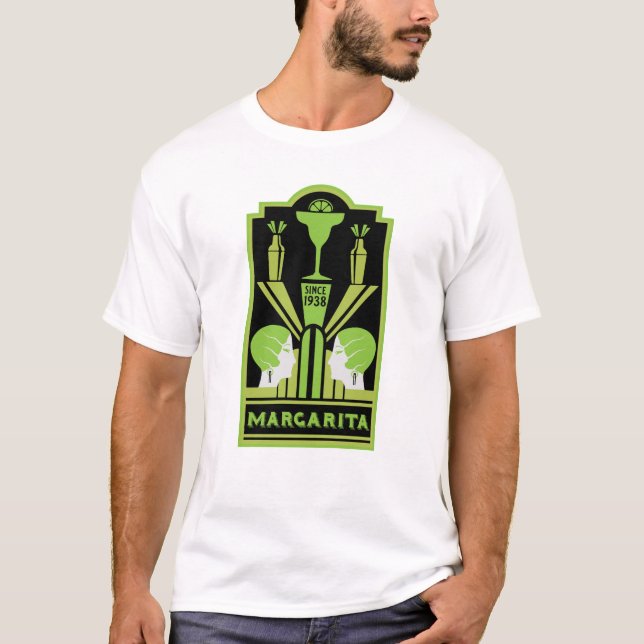 T-shirt Cocktail Margarita Art Déco (Devant)