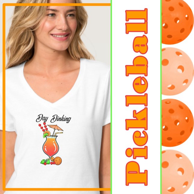 T-shirt Cocktail Ouragan Tropical Dinking de la Journée de (Pickleball day dinking hurricane cocktail)