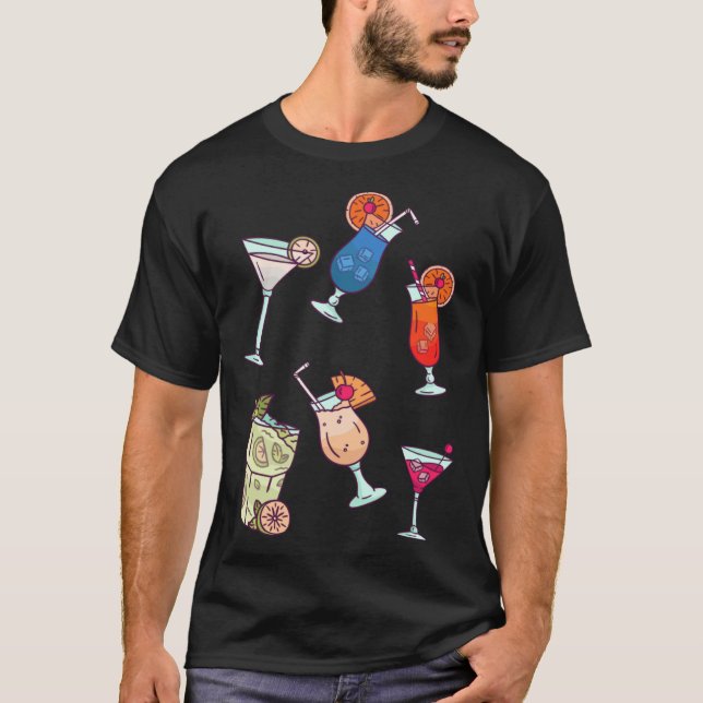 T-shirt Cocktail  Party Girls Night Out Drinking Bartendin (Devant)