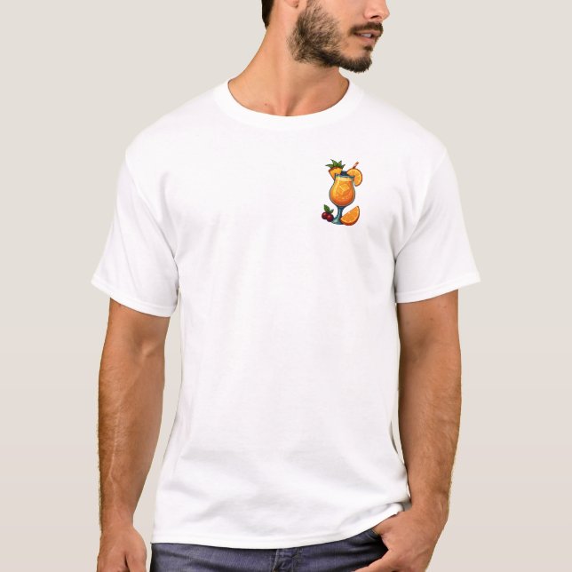 T-shirt Cocktail Tropical Tiki (Devant)