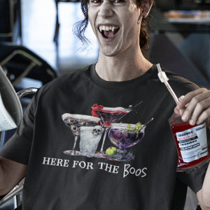 T-shirt Cocktails d'Halloween ici pour les Boos